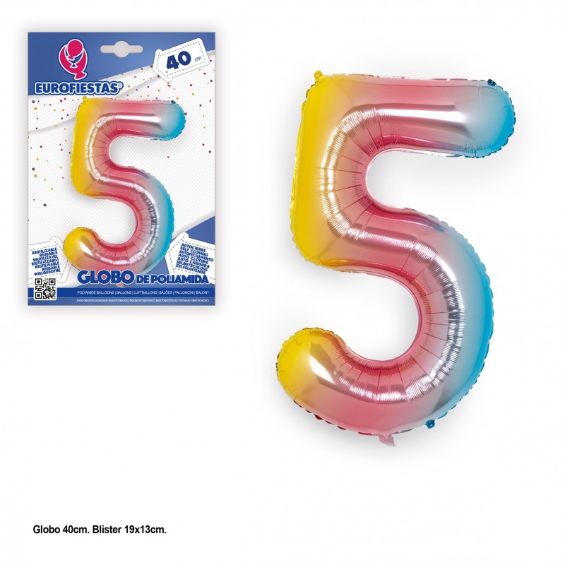 Ballon polyamide 40 cm nuances 5