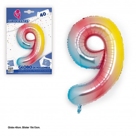 Ballon polyamide 40 cm nuances 9