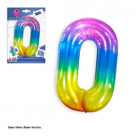 Ballon en polyamide 1m couleurs vives 0