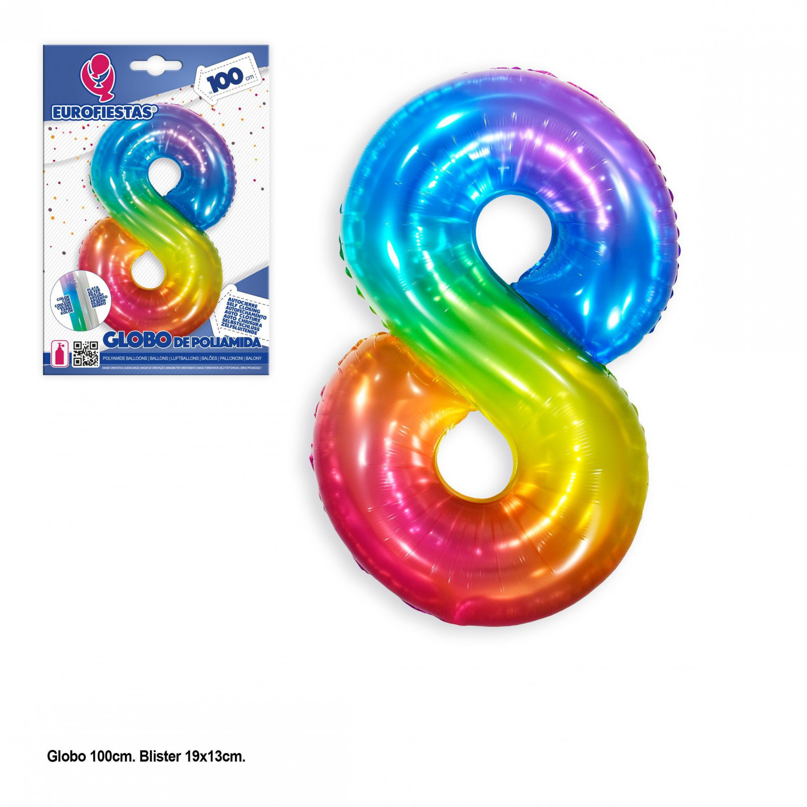Globe polyamide 1m couleurs vives 8