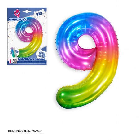Ballon en polyamide 1m couleurs vives 9