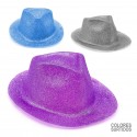 Chapeau de gangster en plastique pailleté