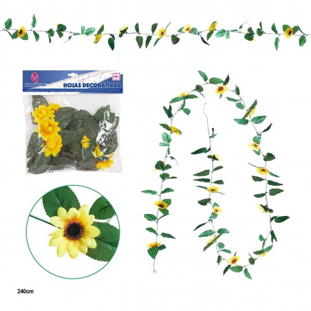 Feuille décorative petit tournesol