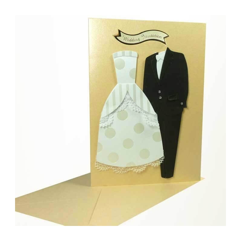 Invitation mariage costume anglais