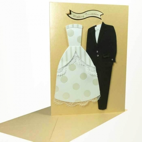 Invitations de mariage costume anglais