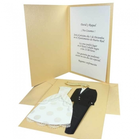 Invitations de mariage costume anglais