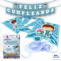 Guirlande joyeux anniversaire bleu
