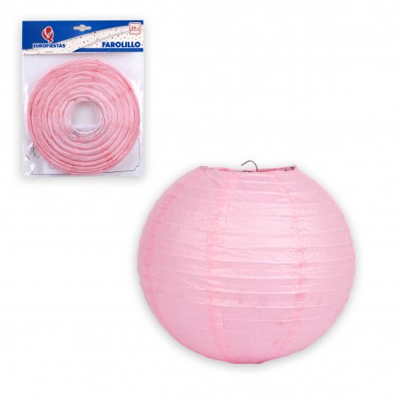 Lanterne ronde 25cm rose