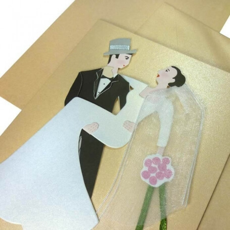 Invitations de mariage pour de beaux mariés