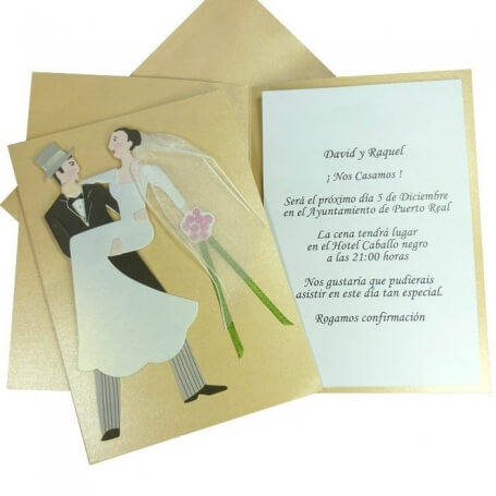 Invitations de mariage pour de beaux mariés