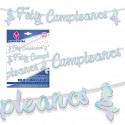 Guirlande joyeux anniversaire sirènes nacre