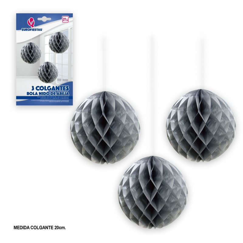 Balles nid d'abeille 3 argent