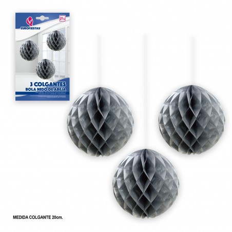 Balles nid d'abeille 3 argent