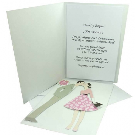 Invitations de mariage baiser