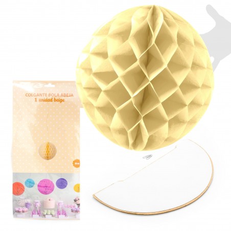 Boule abeille 1u.38cm beige