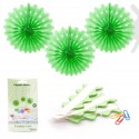 Pendentif éventail vert 3 20cm