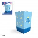 Boîtes de pop-corn collection joyeux anniversaire bleu