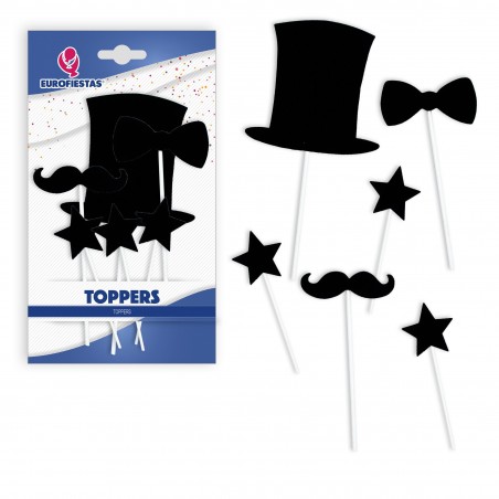 Topper étoile et chapeau noir