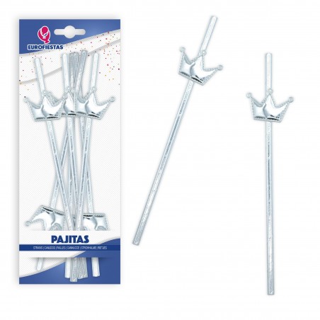 "Pailles couronne argent"