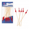 20 cure-dents 12 cm pointe rouge