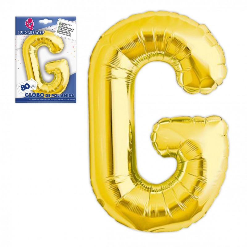 Ballon polyamide lettre g hauteur 80cm