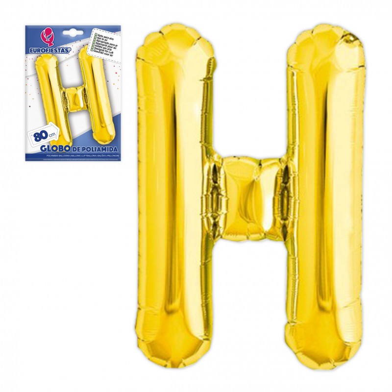 Ballon polyamide lettre h hauteur 80cm