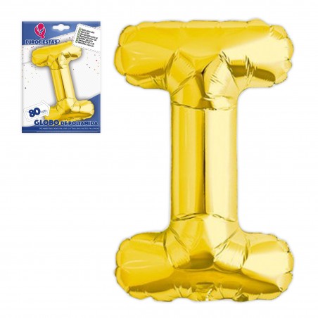 Ballon en polyamide lettre i hauteur 80 cm