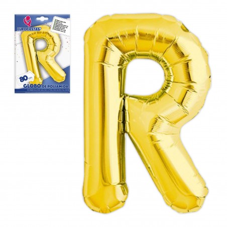 Ballon en polyamide lettre r hauteur 80cm