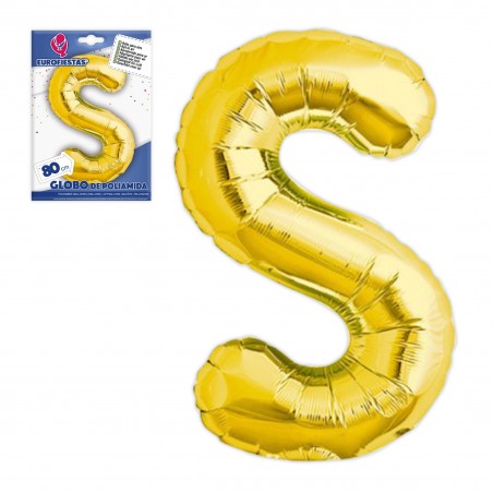Ballon en polyamide lettre s hauteur 80cm