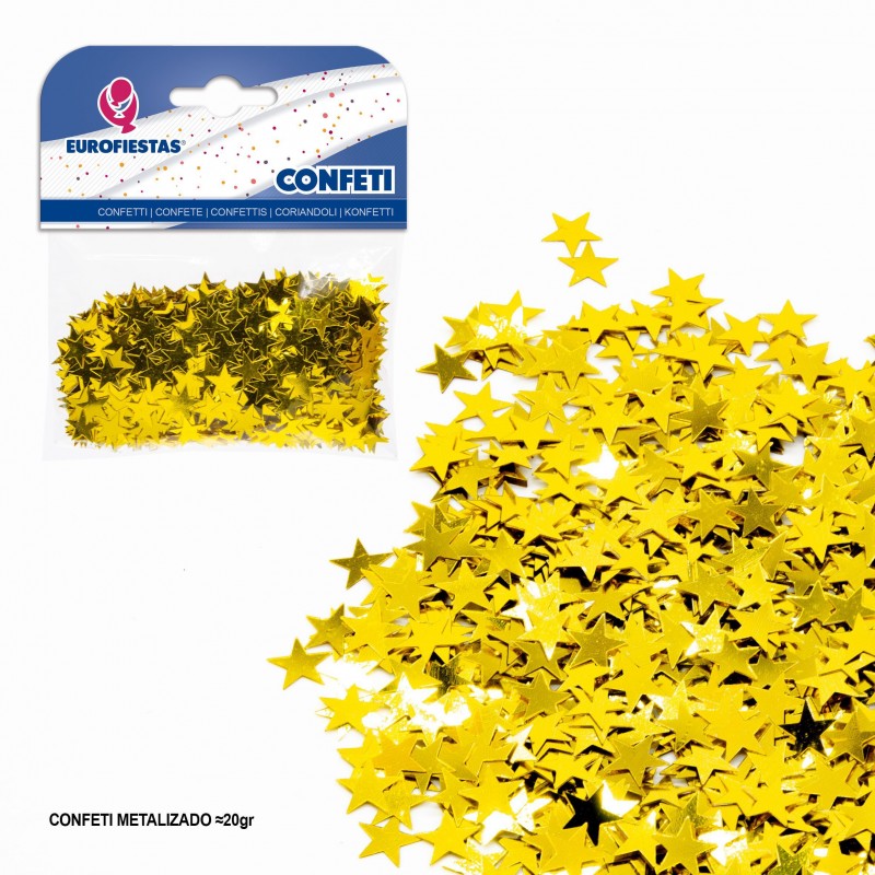 Confetti brillant étoile or