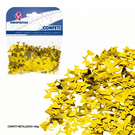 Confetti brillant coupe or
