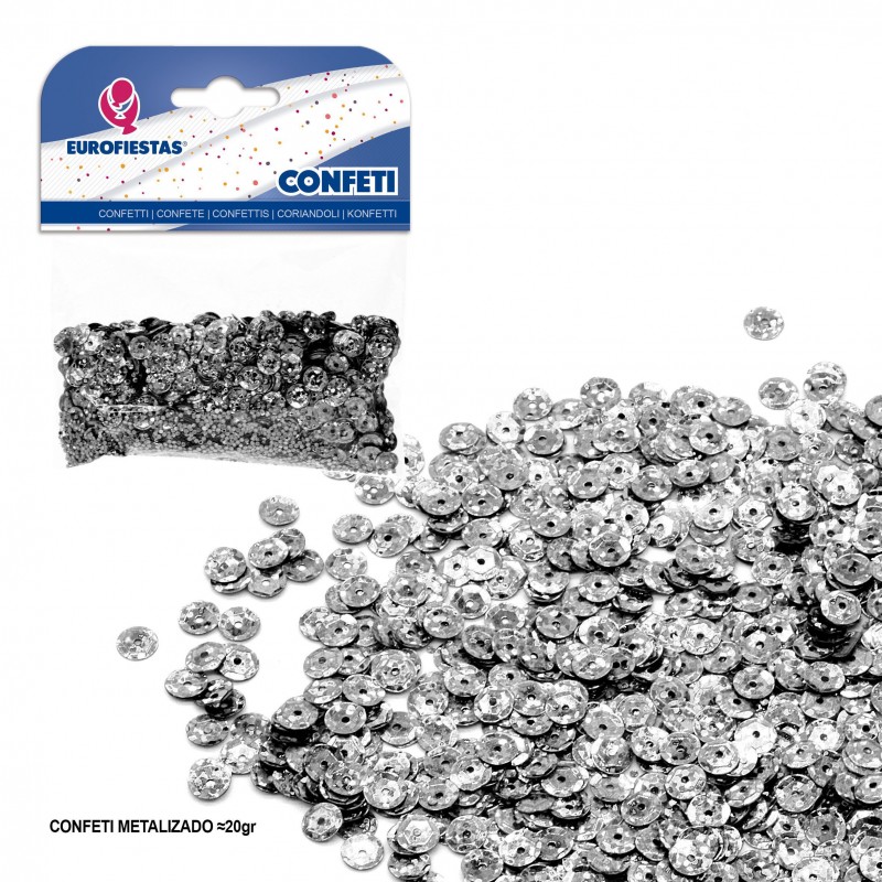Confetti brillant paillettes argentées