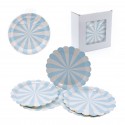 Assiette pastel soleil 18cm bleu