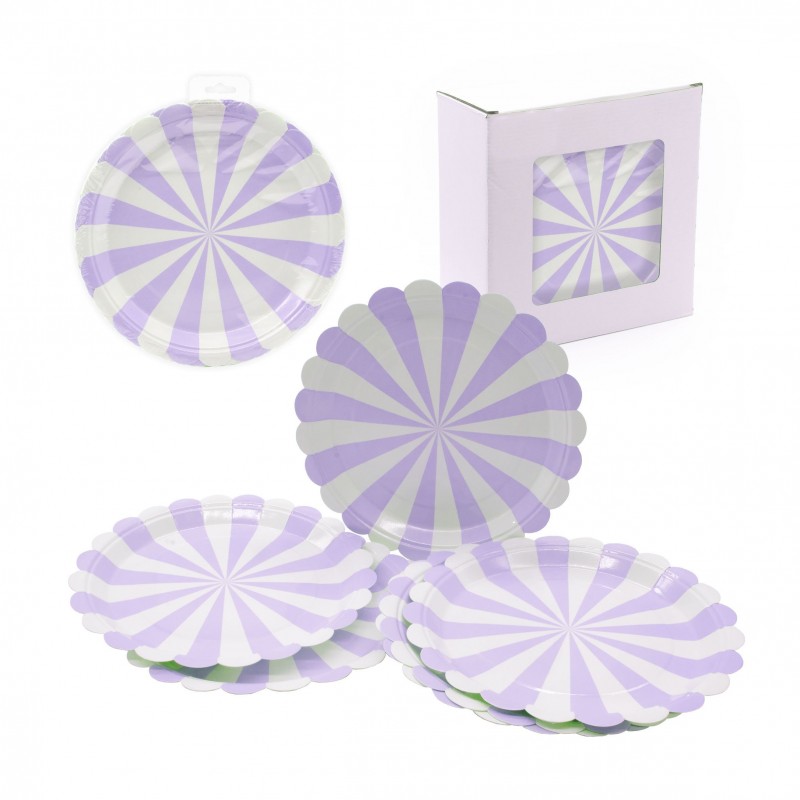Assiette pastel soleil 18cm violette