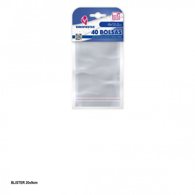 Sachet à fermeture adhésive 8x12+2
