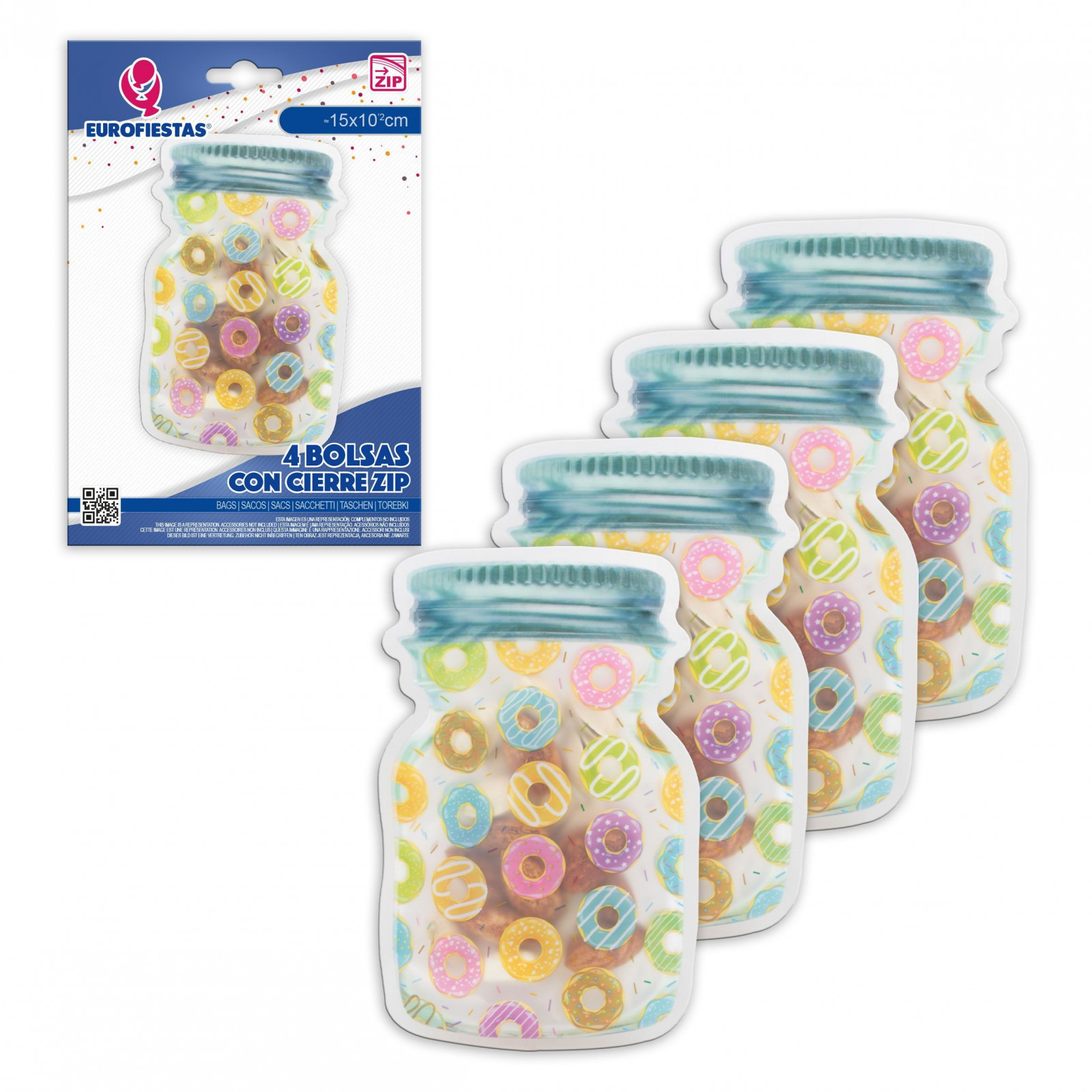Sac zippé 4pcs petit bateau donut