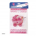 Sacs 10 25x16 5cm chariot rose
