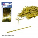 Fermeture de sac en fil de fer 10 cm doré