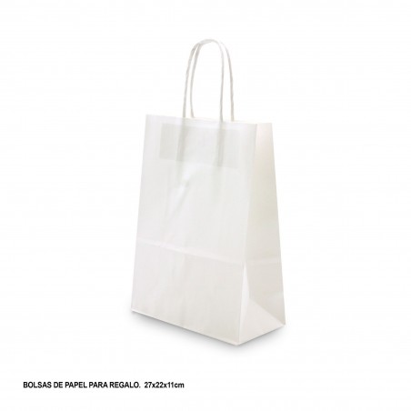 Sac en papier blanc 27x22x11cm