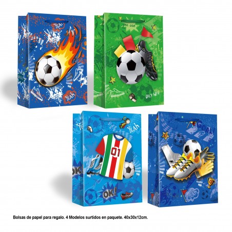Sac Cadeau Football 4 Modèles Grand