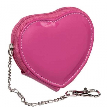 Porte monnaie coeur rose