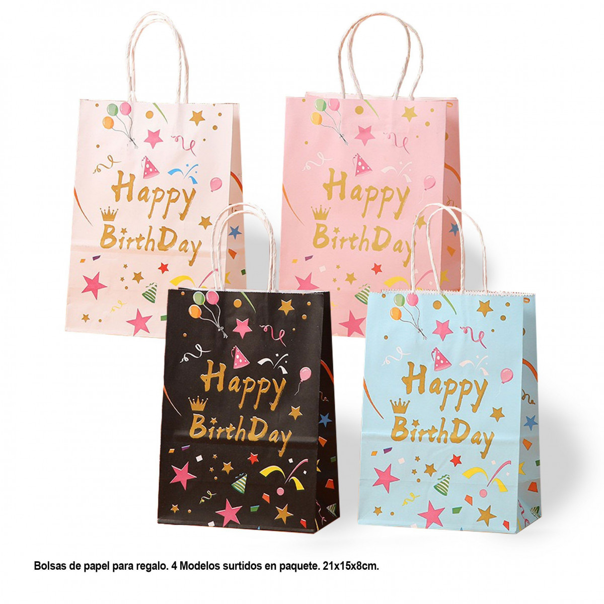 Idena 90061 – Lot De 10 Sacs Cadeaux « Happy Birthday
