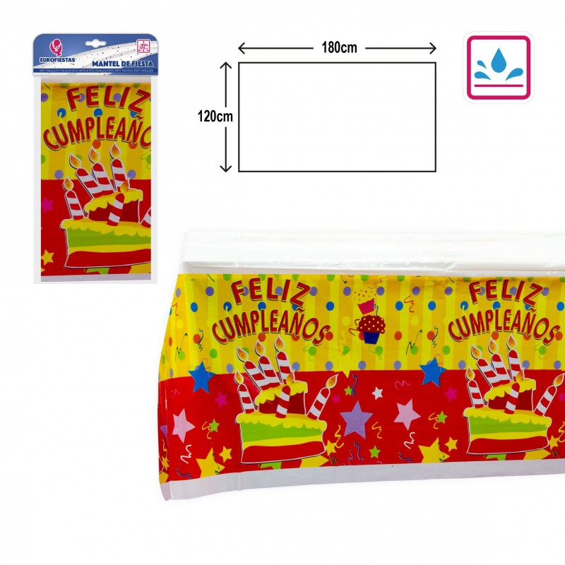 Nappe fête bougies 1 2x1 8m