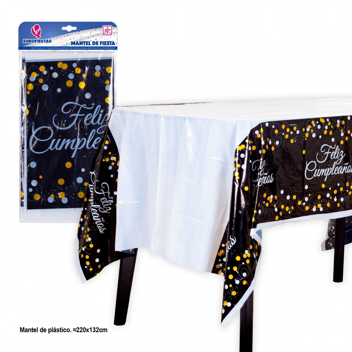 Nappe 220x132 collection noir jaune