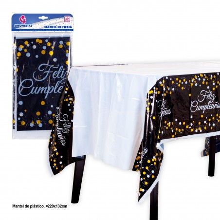 Nappe 220x132 collection noir jaune