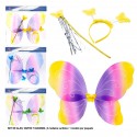 Ensemble ailes bleu rose lilas