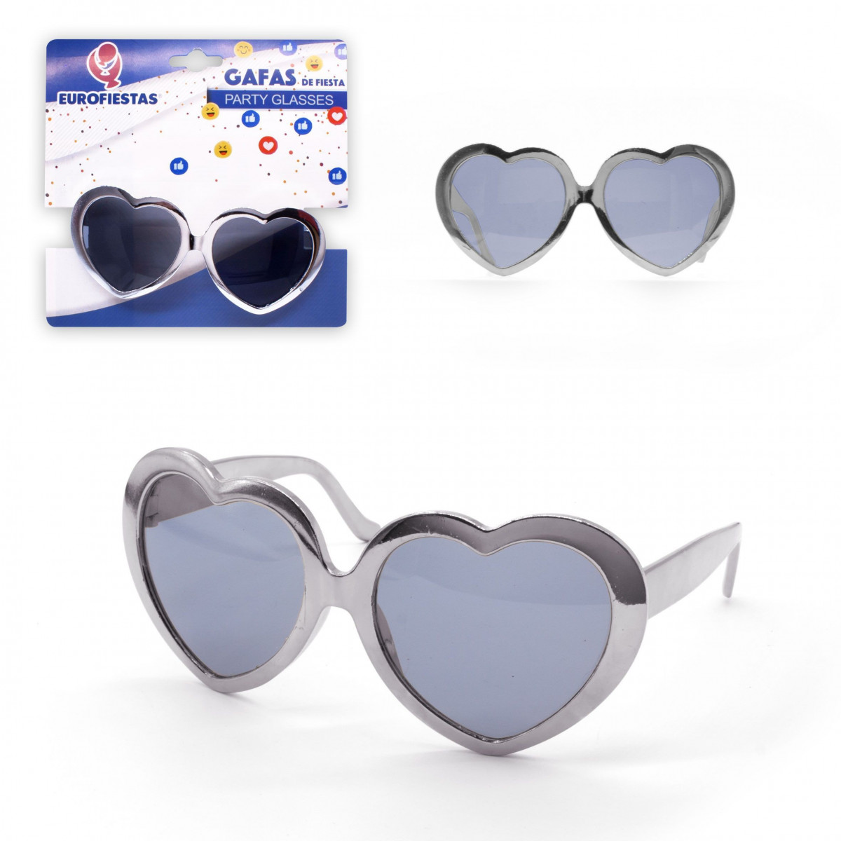Lunettes cœurs argentés