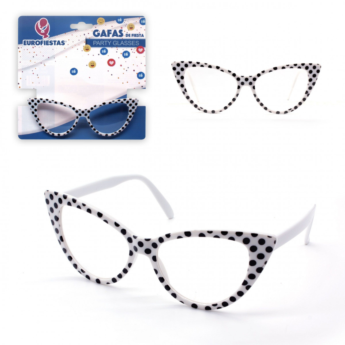 Lunettes à pois blancs