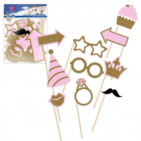 Accessoire photocall cupcake doré et rose 10