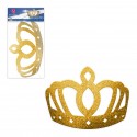 Couronne royale à paillettes dorées
